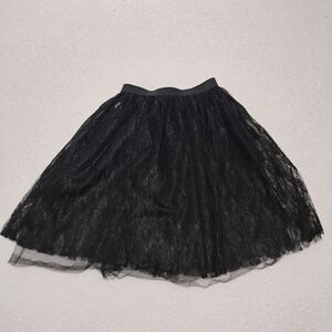 Tutu Lace Tulle Black Whimsygoth / Goth Balletcore Black Swan Whimsical Sz OS